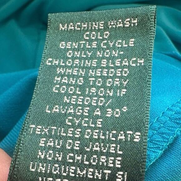 Lauren Ralph Lauren Teal Knot Front Dress – Size 8 - Picture 7 of 8